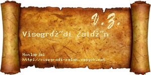 Visegrádi Zalán névjegykártya